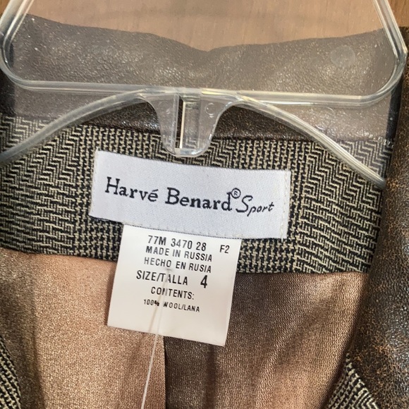 Last Chance ❌ NWT VINTAGE Harve Benard Sport blazer w faux leather accents - Picture 12 of 16